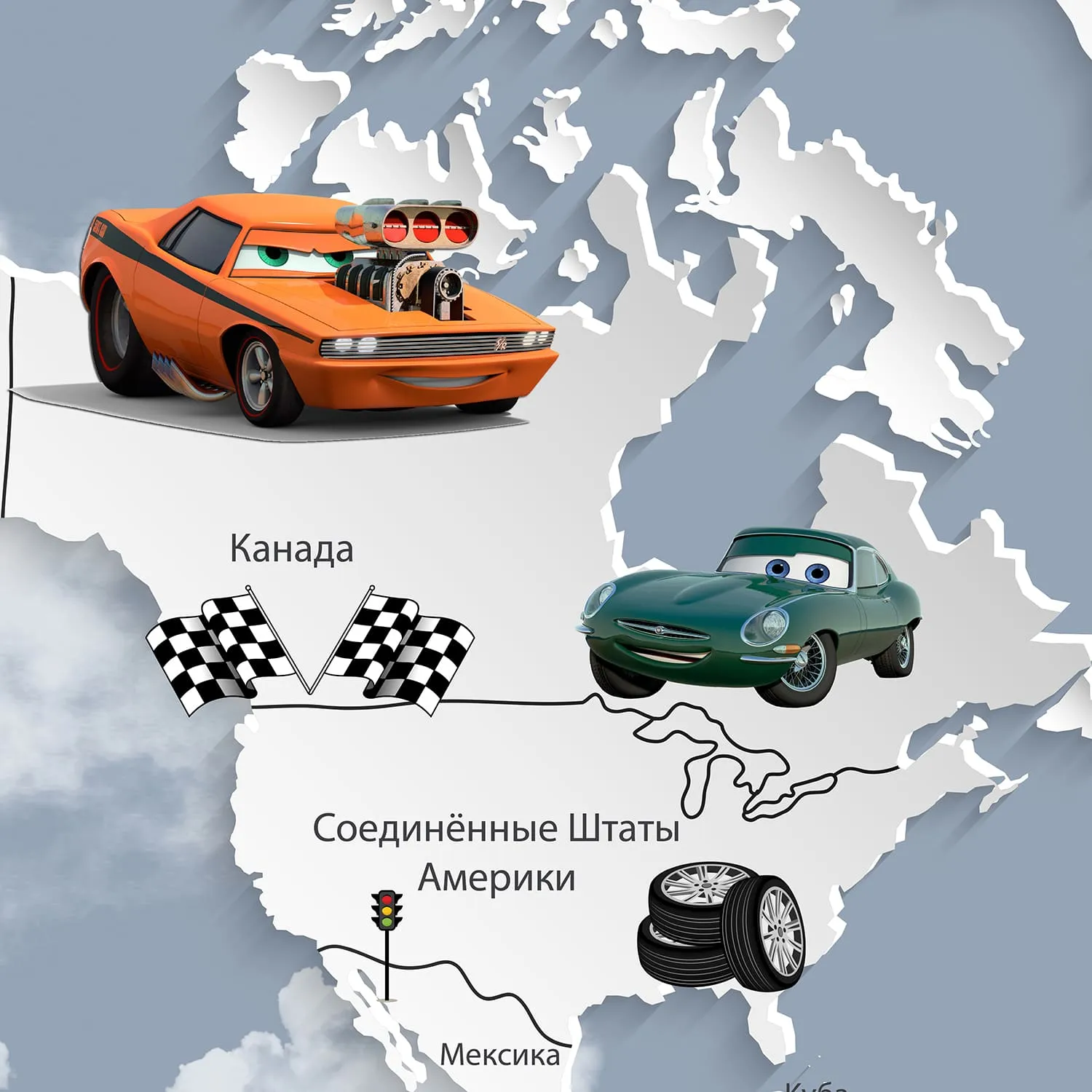 Дизайнерские фотообои рулонные Citydecor Superhero Молния МакКвин 4 на флизелиновой основе 400x260 см