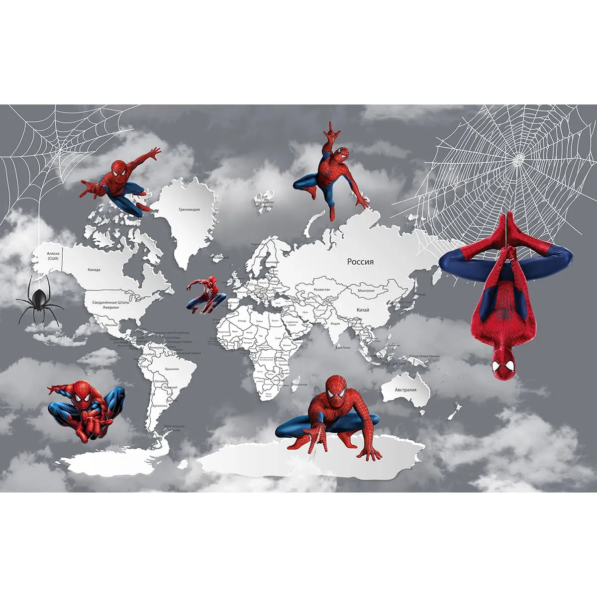 Дизайнерские фотообои рулонные Citydecor Superhero Spider-Man 1 на флизелиновой основе 400x260 см
