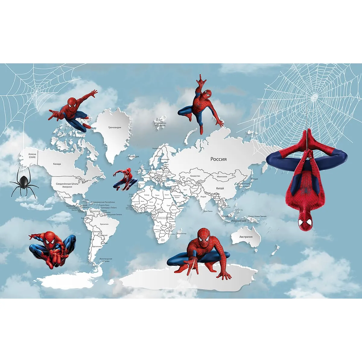 Дизайнерские фотообои рулонные Citydecor Superhero Spider-Man 3 на флизелиновой основе 400x260 см