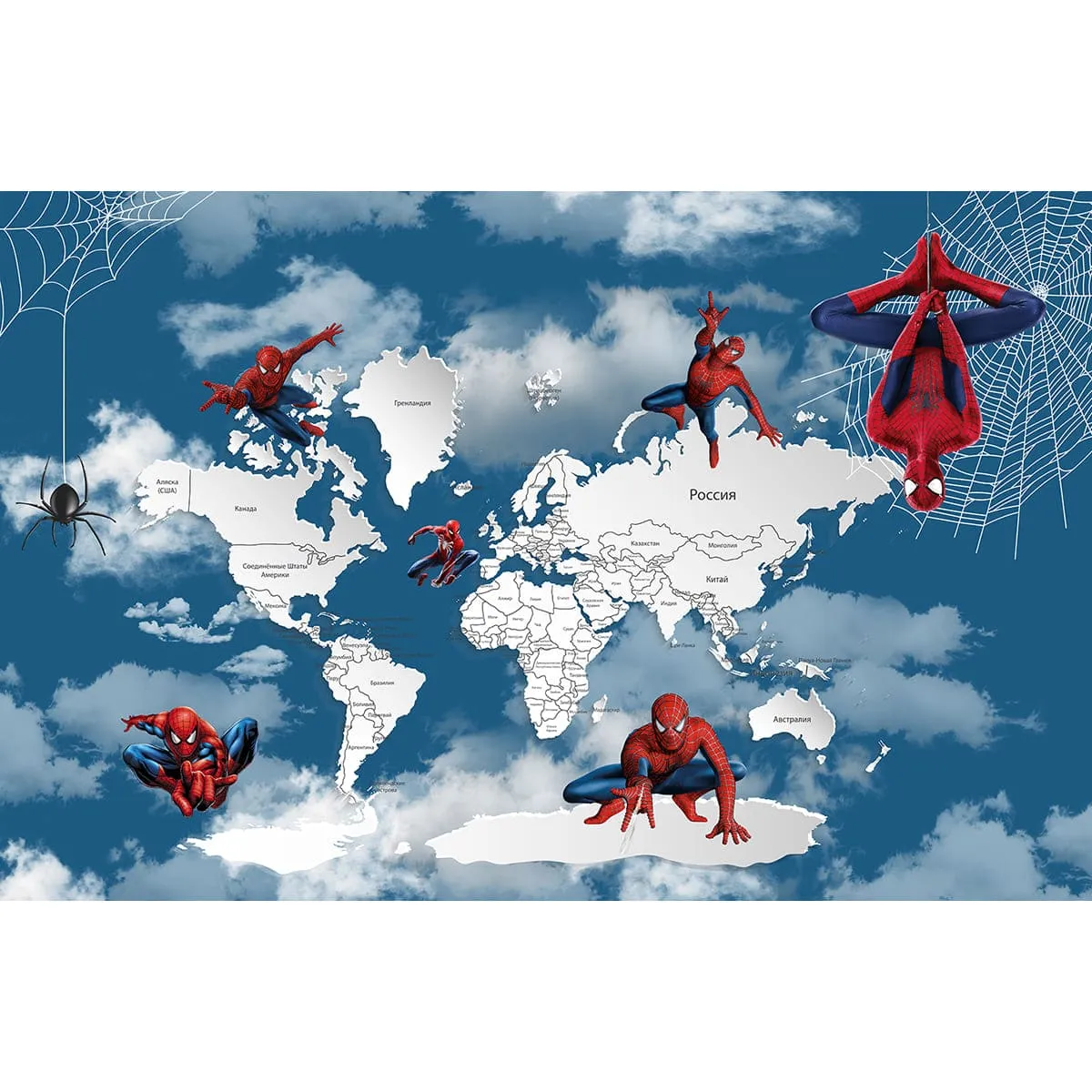 Дизайнерские фотообои рулонные Citydecor Superhero Spider-Man 4 на флизелиновой основе 400x260 см