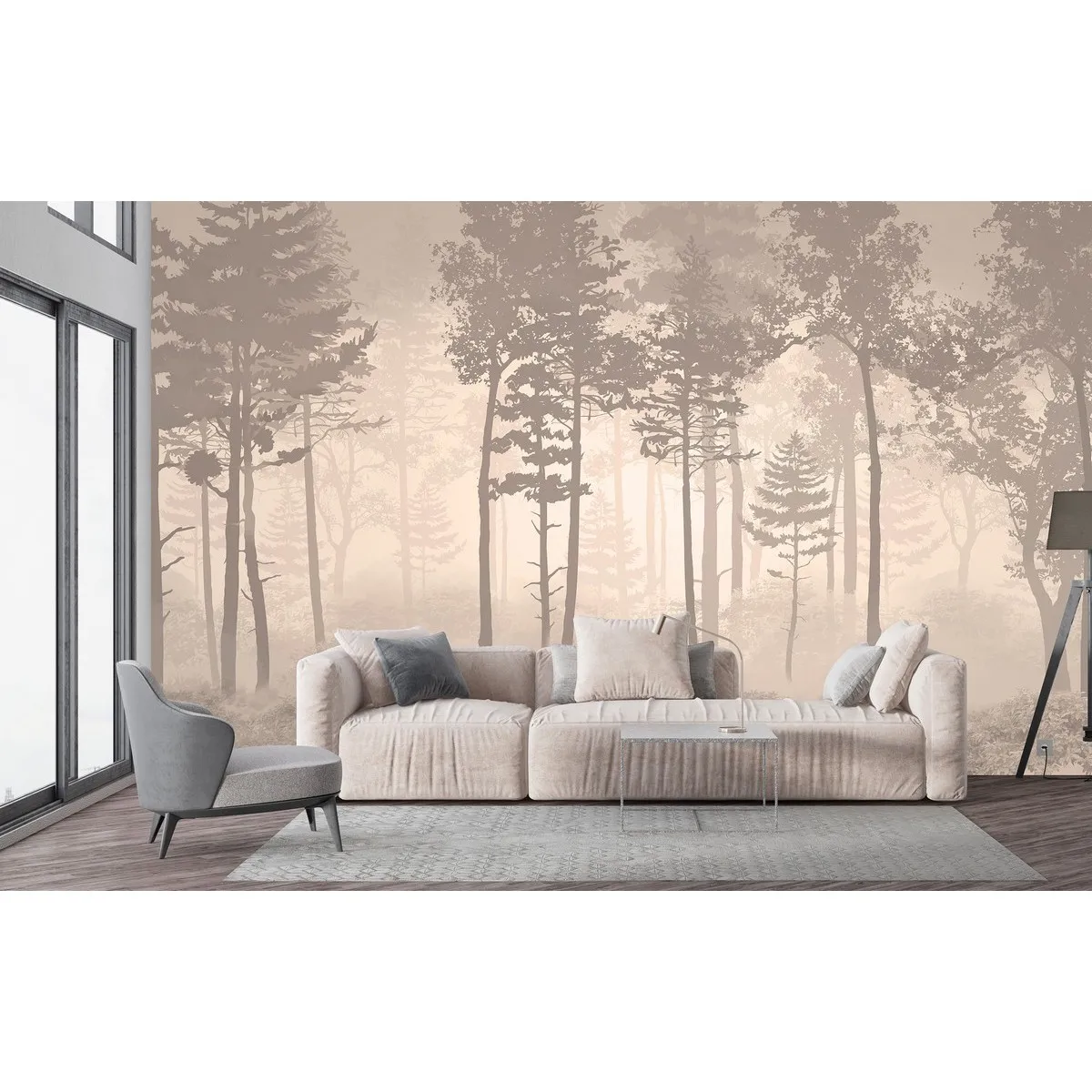 Бесшовное дизайнерское панно Citydecor Таинственный лес 10 на флизелиновой основе 400x270 см