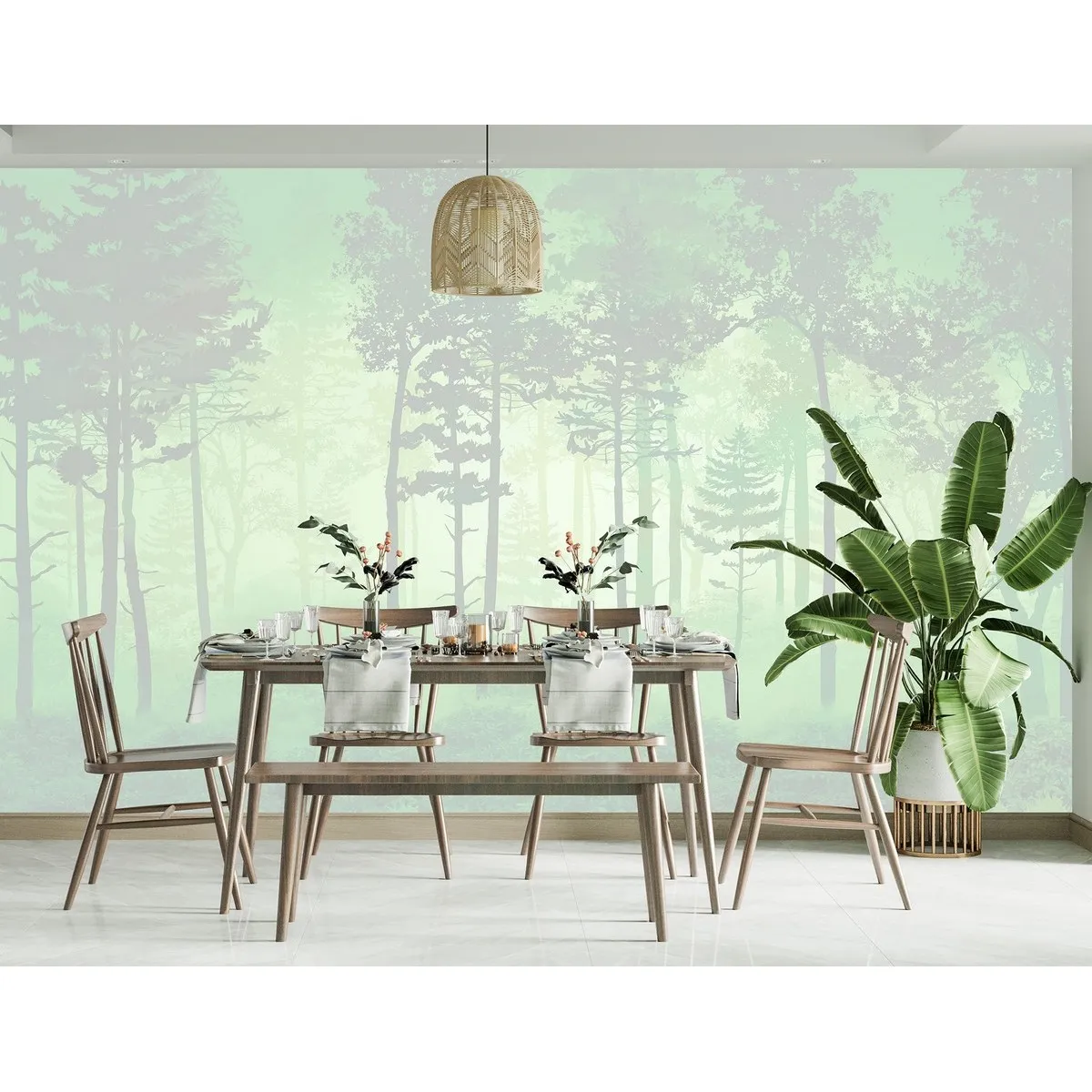 Бесшовное дизайнерское панно Citydecor Таинственный лес 12 на флизелиновой основе 400x270 см