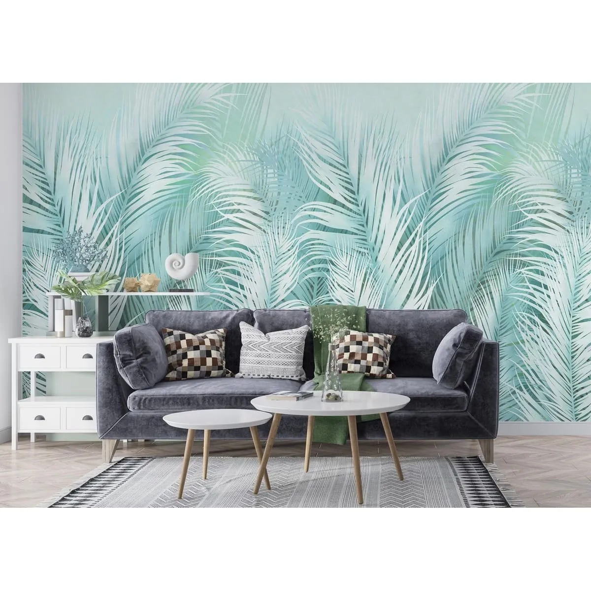 Бесшовное панно Citydecor Пальмовые листья AIR 65 на флизелиновой основе 500x270 см