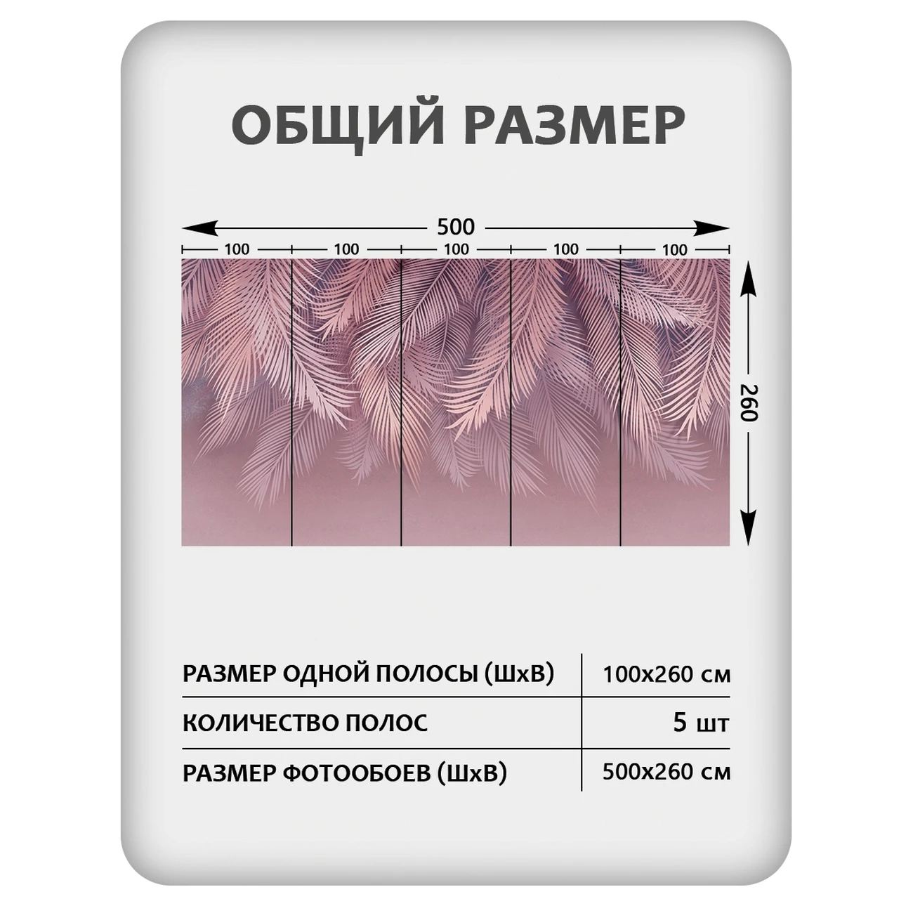 Фотообои рулонные Citydecor Пальмовые листья 81 на флизелиновой основе 500x260 см