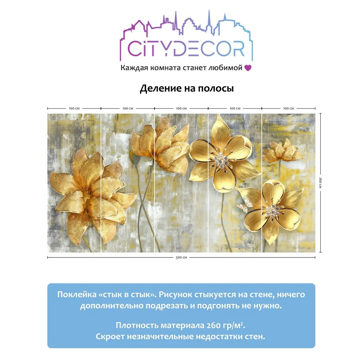 Фотообои рулонные Citydecor Абстракция 40 на флизелиновой основе 500x260 см