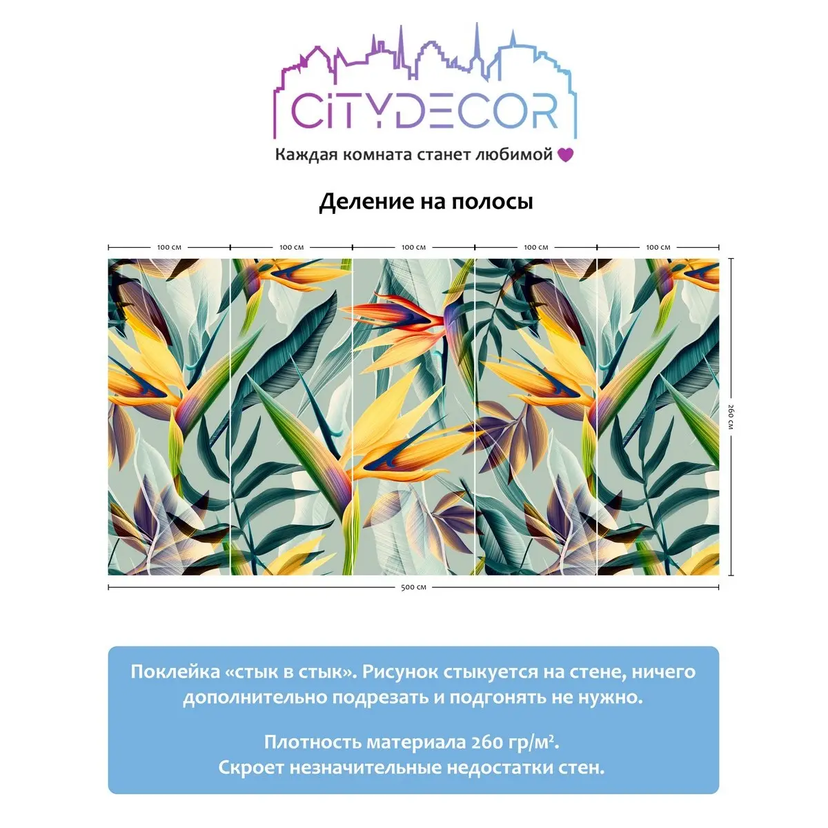 Фотообои рулонные Citydecor Абстракция 67 на флизелиновой основе 500x260 см