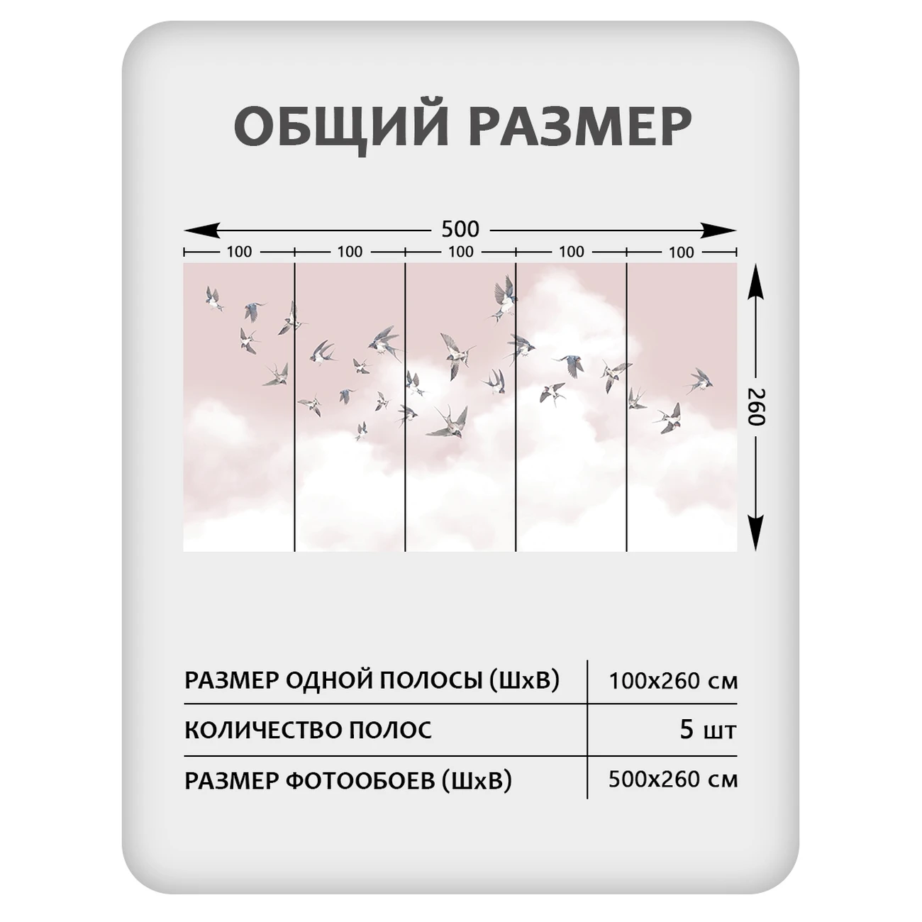 Фотообои рулонные Citydecor Air 12 на флизелиновой основе 500x260 см