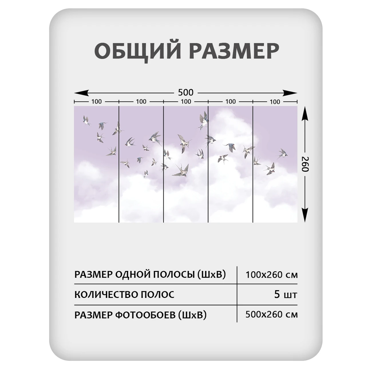 Фотообои рулонные Citydecor Air 13 на флизелиновой основе 500x260 см