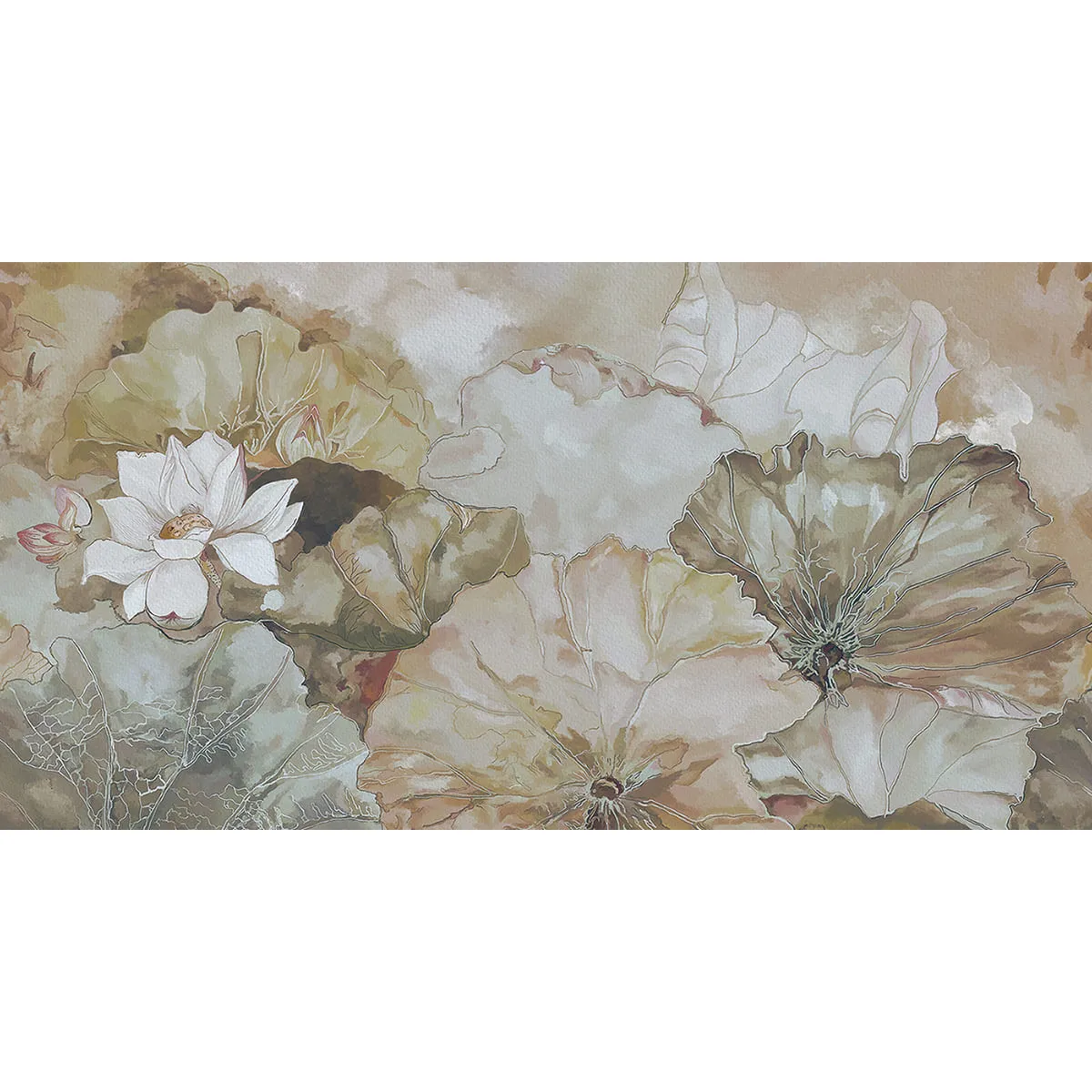 Бесшовные дизайнерские фотообои Citydecor Blossom 1 на флизелиновой основе 500x270 см
