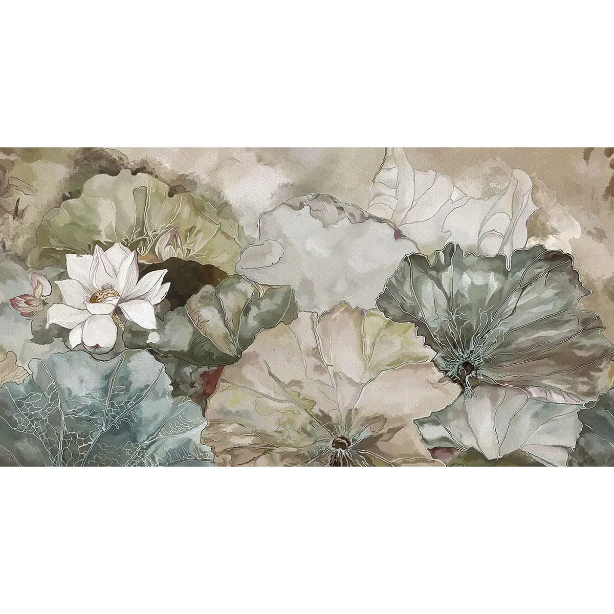 Бесшовное дизайнерское панно Citydecor Blossom 2 на флизелиновой основе 500x270 см