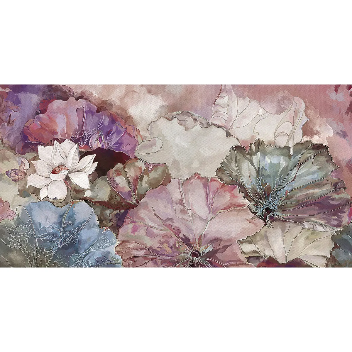 Бесшовное дизайнерское панно Citydecor Blossom 6 на флизелиновой основе 500x270 см