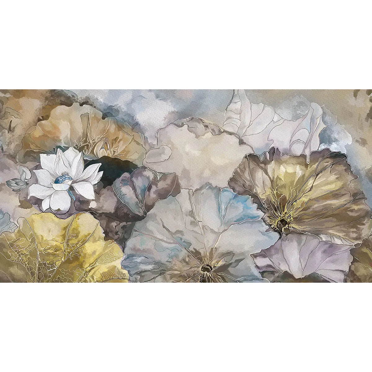 Бесшовное дизайнерское панно Citydecor Blossom 7 на флизелиновой основе 500x270 см