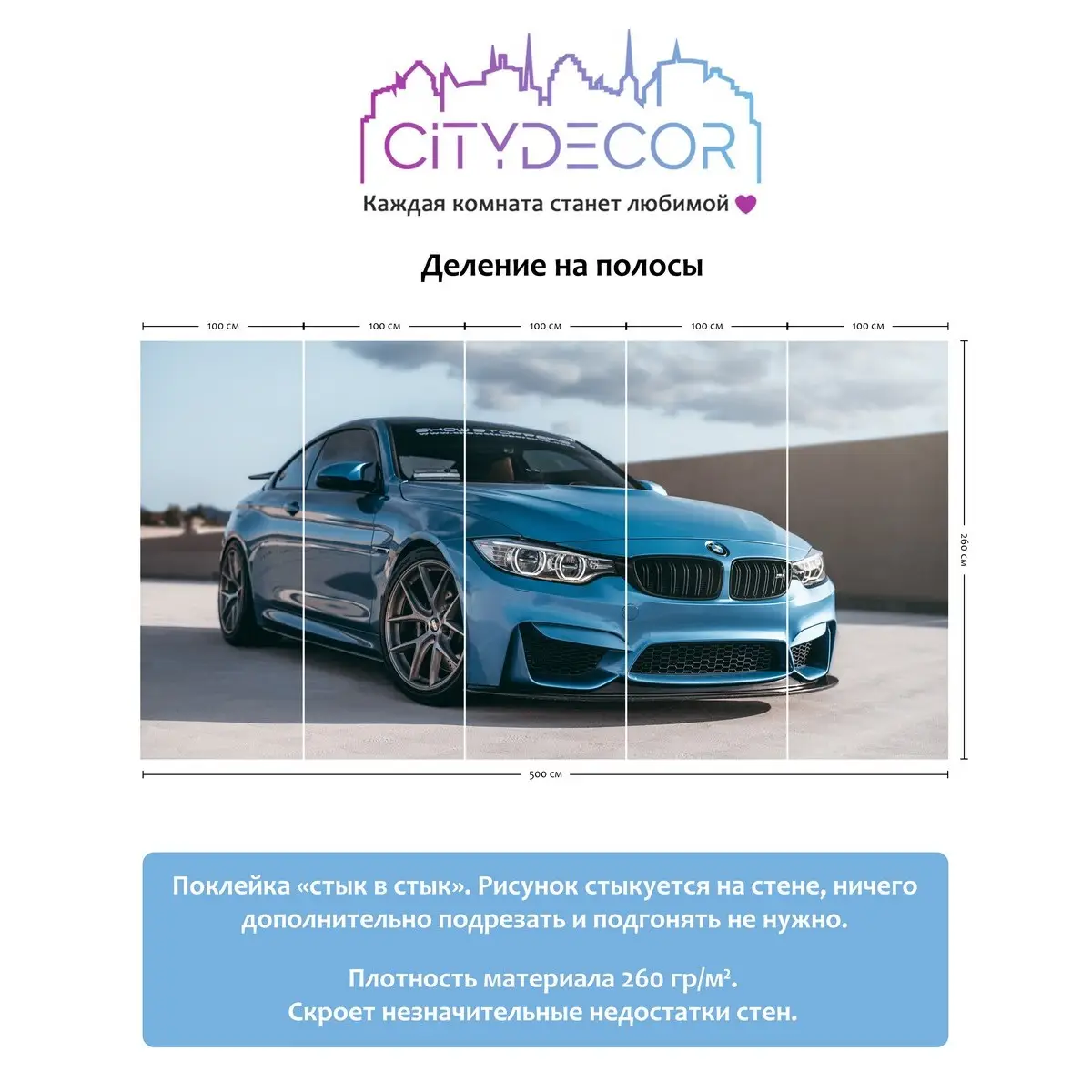 Фотообои рулонные Citydecor Транспорт 30 на флизелиновой основе 500x260 см