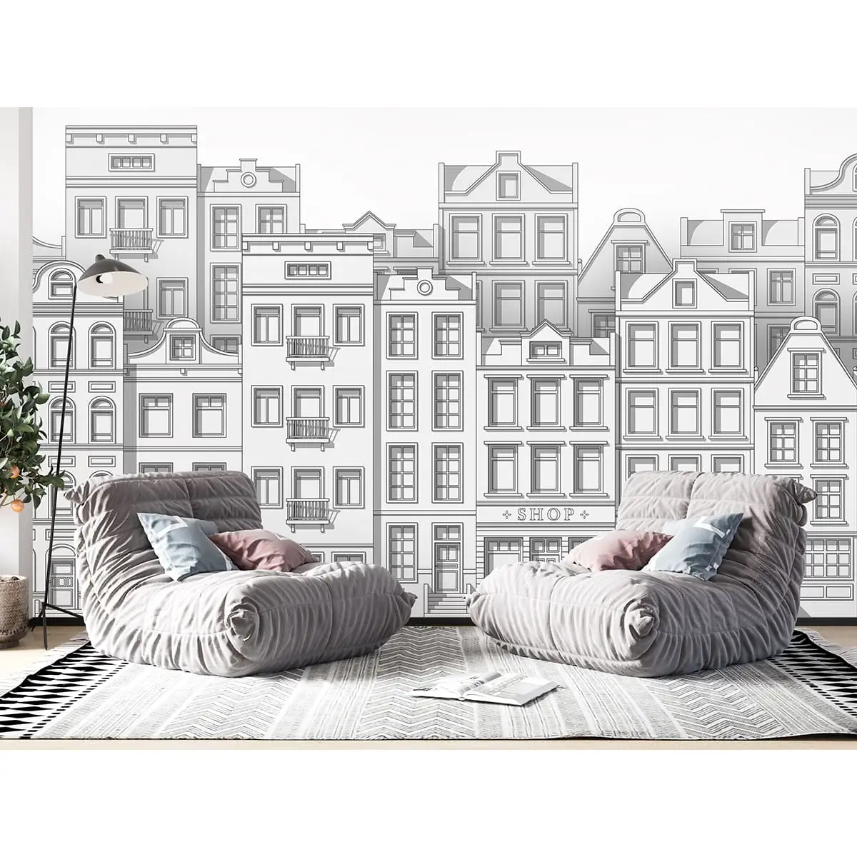 Бесшовное панно Citydecor Города и Архитектура 42 на флизелиновой основе 500x270 см 