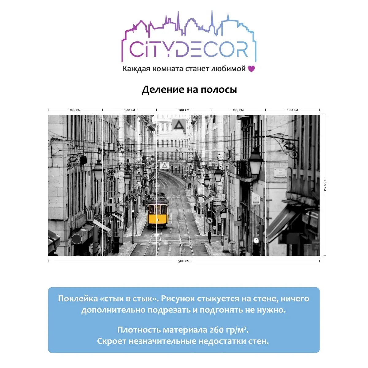 Фотообои рулонные Citydecor Города и Архитектура 51 на флизелиновой основе 500x260 см