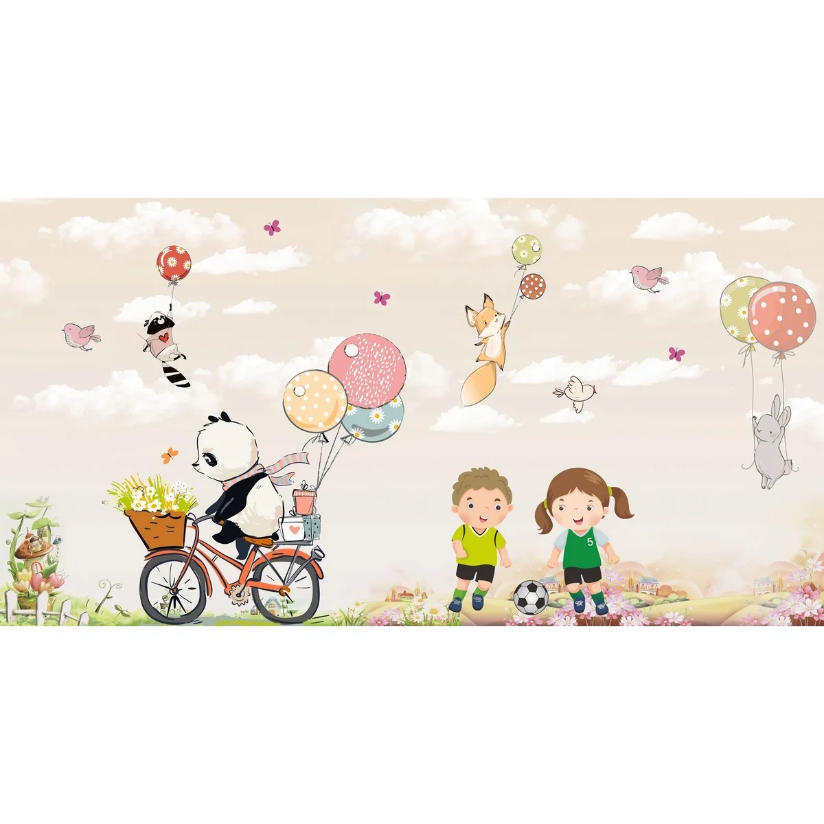 Фотообои рулонные Citydecor Cute&Lovely 14 на флизелиновой основе 500x260 см
