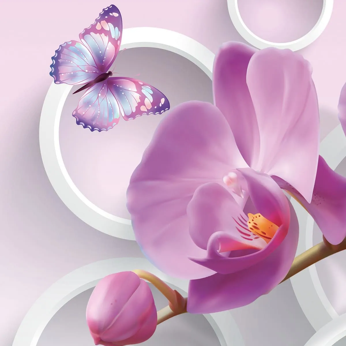 Фотообои рулонные Citydecor Цветочная абстракция 11 3D на флизелиновой основе 500x260 см