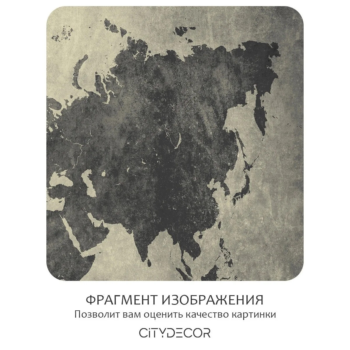 Бесшовное панно Citydecor Карта мира 17 на флизелиновой основе 500x270 см