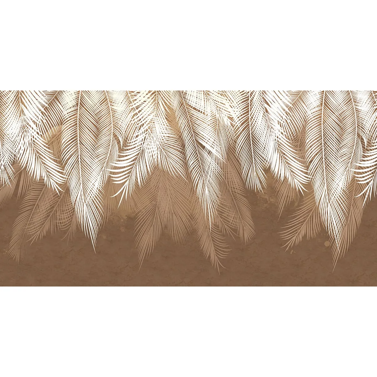 Фотообои рулонные Citydecor Пальмовые листья (коричневые гранж) на флизелиновой основе 500x260 см