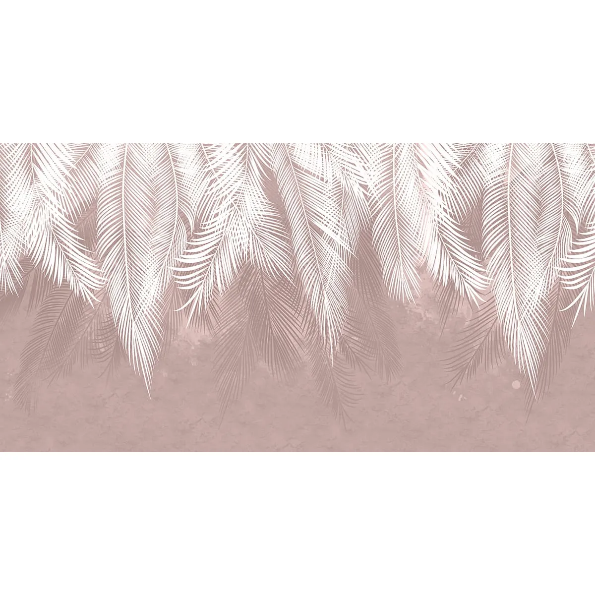 Фотообои рулонные Citydecor Пальмовые листья (пудровые гранж) на флизелиновой основе 500x260 см