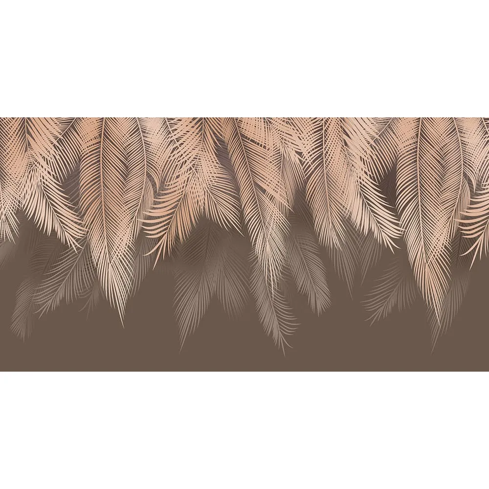Фотообои рулонные Citydecor Пальмовые листья с оттенком (бежевый) на флизелиновой основе 500x260 см