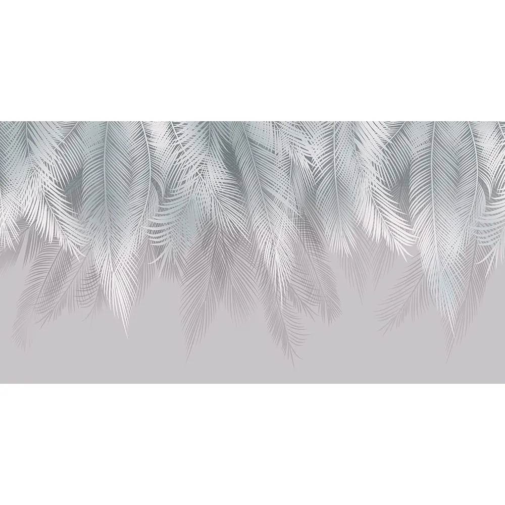 Фотообои рулонные Citydecor Пальмовые листья с оттенком (бирюза-серый) на флизелиновой основе 500x260 см
