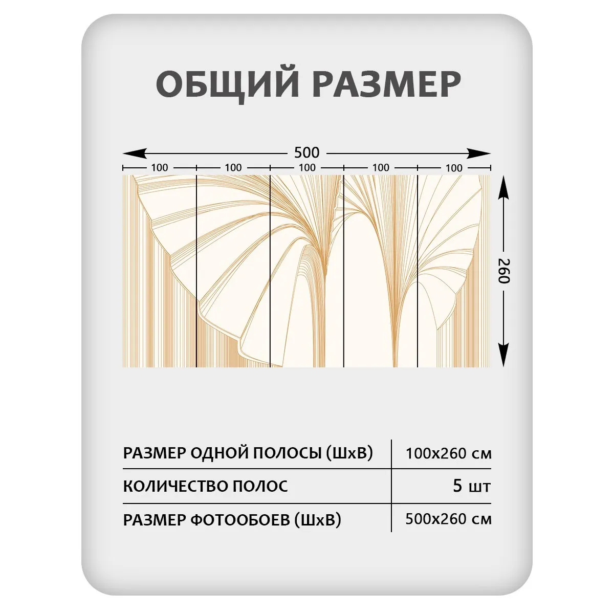 Фотообои рулонные Citydecor Perfect Lines 23 на флизелиновой основе 500x260 см