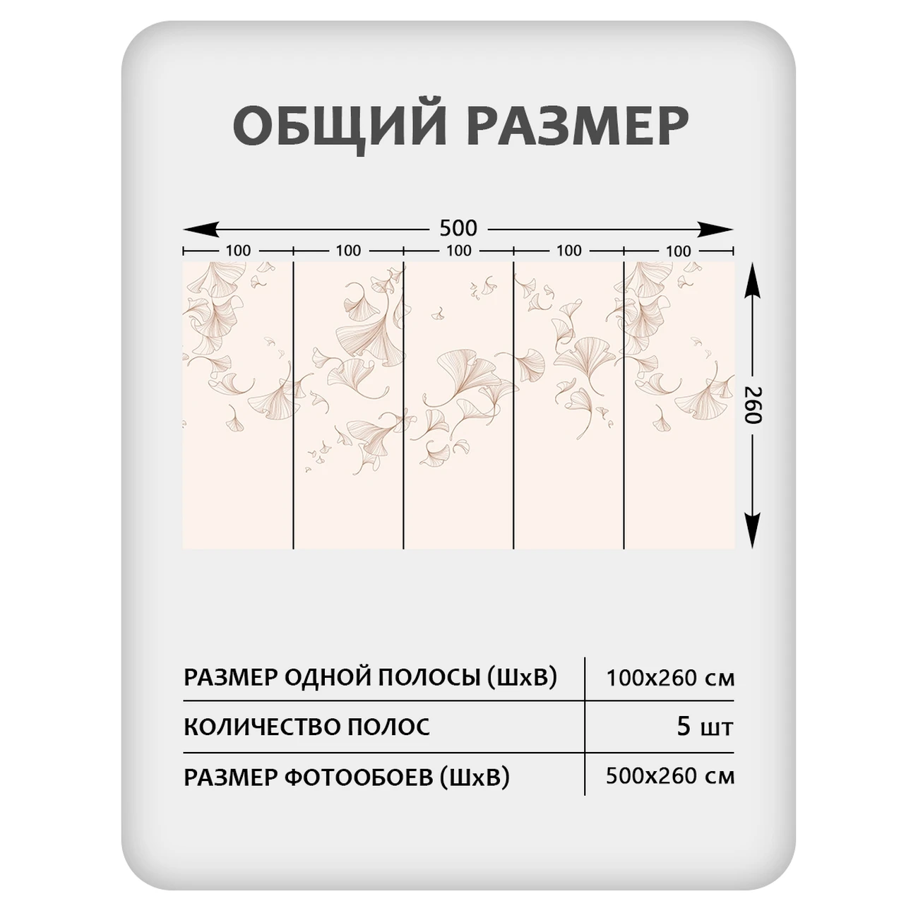 Фотообои рулонные Citydecor Perfect Lines 68 на флизелиновой основе 500x260 см