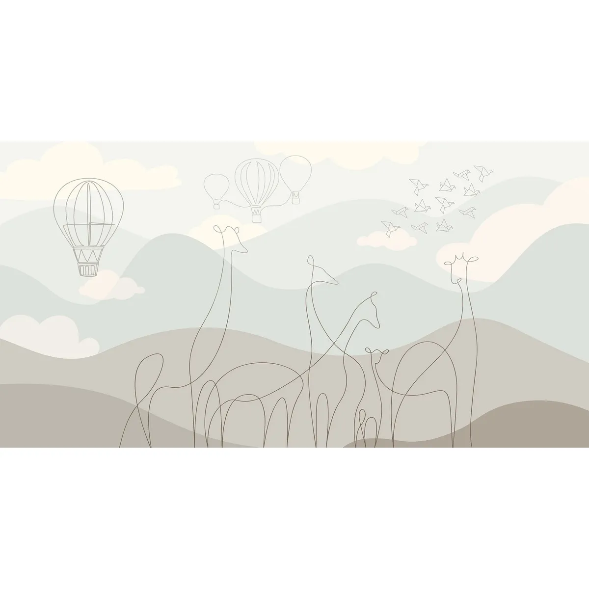 Фотообои рулонные Citydecor Perfect Lines Kids 6 на флизелиновой основе 500x260 см