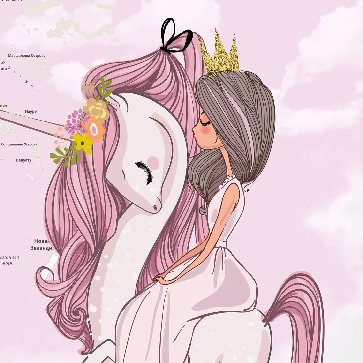 Дизайнерские фотообои рулонные Citydecor Princess 12 на флизелиновой основе 500x260 см