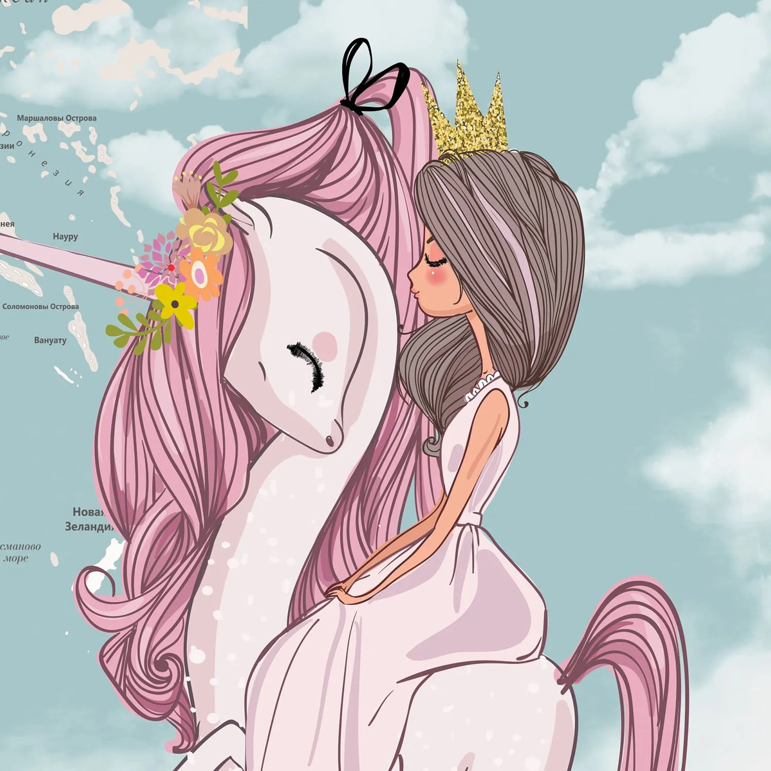 Дизайнерские фотообои рулонные Citydecor Princess 9 на флизелиновой основе 500x260 см