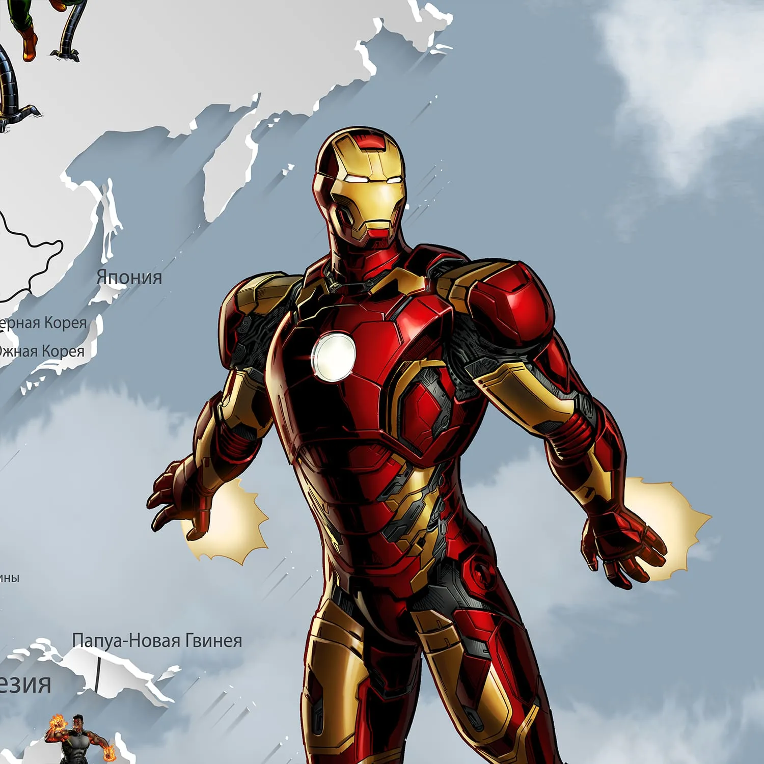 Дизайнерские фотообои рулонные Citydecor Superhero 2 на флизелиновой основе 500x260 см