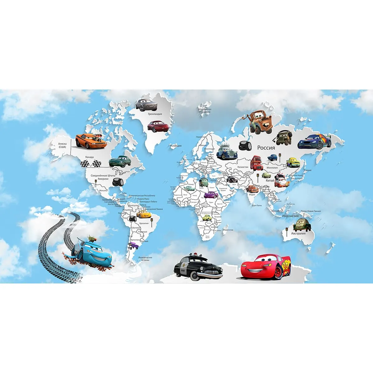 Дизайнерские фотообои рулонные Citydecor Superhero Молния МакКвин 2 на флизелиновой основе 500x260 см