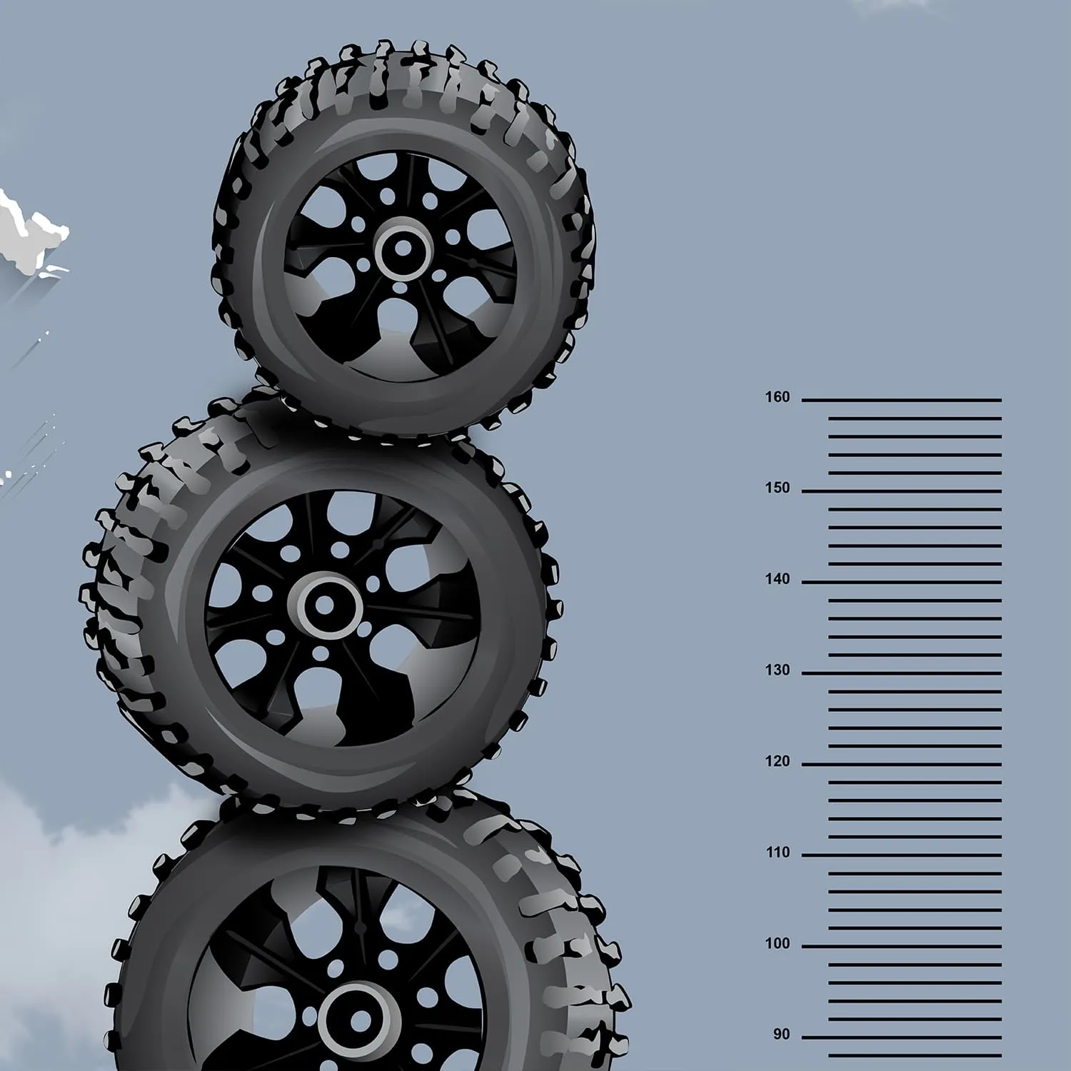 Дизайнерские фотообои рулонные Citydecor Superhero Молния МакКвин (карта мира с ростомером) 8 на флизелиновой основе 500x260 см