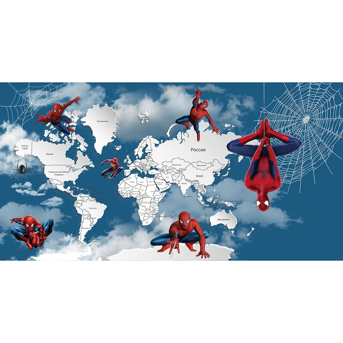 Дизайнерские фотообои рулонные Citydecor Superhero Spider-Man 4 на флизелиновой основе 500x260 см