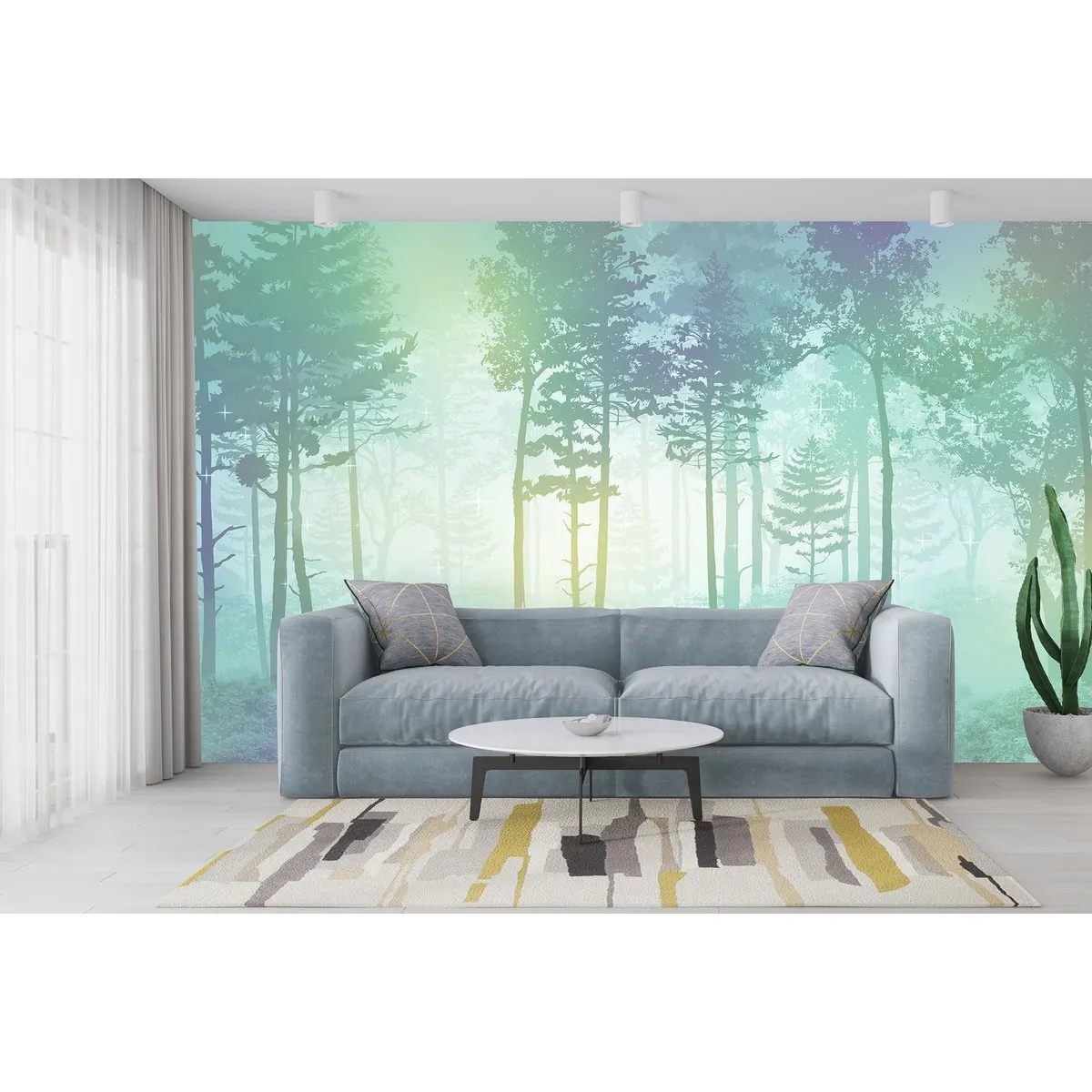 Бесшовное дизайнерское панно Citydecor Таинственный лес 8 на флизелиновой основе 500x270 см