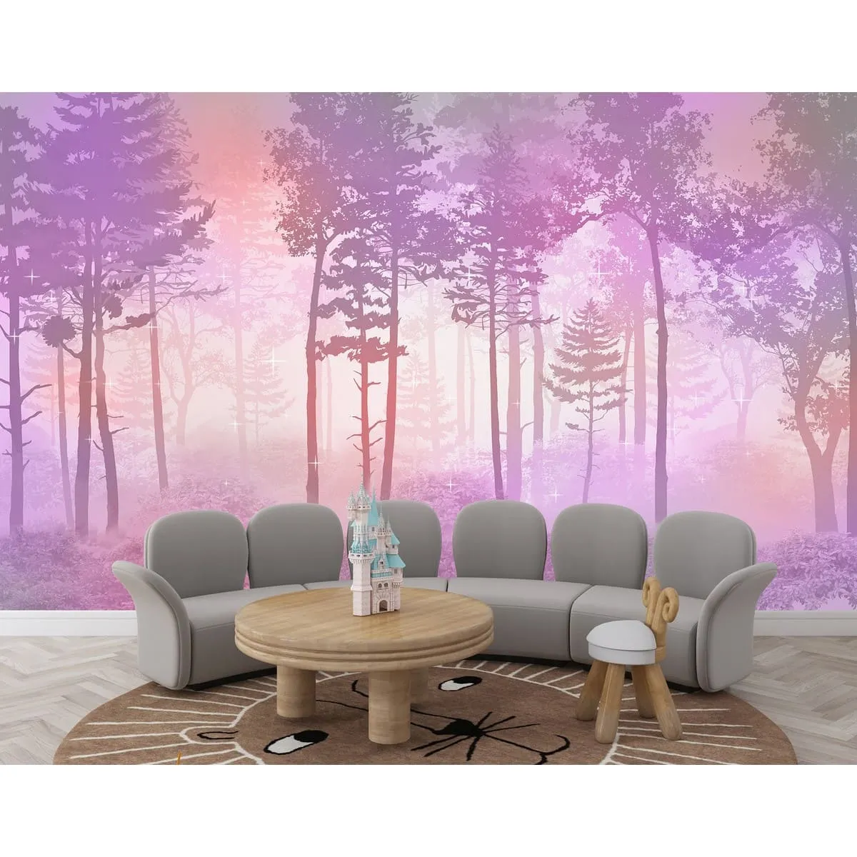 Бесшовное дизайнерское панно Citydecor Таинственный лес 9 на флизелиновой основе 500x270 см