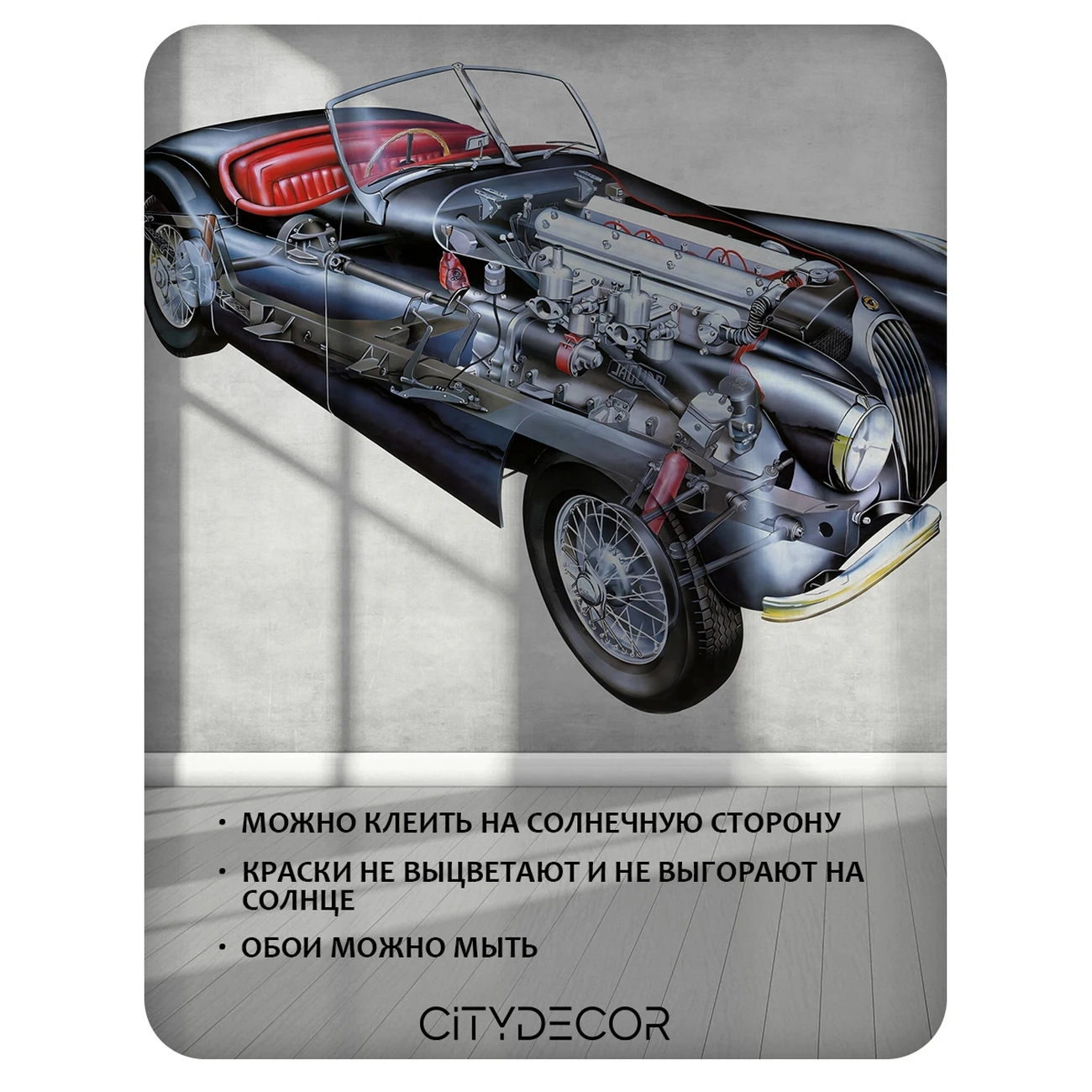 Фотообои рулонные Citydecor Technic 33 на флизелиновой основе 500x260 см