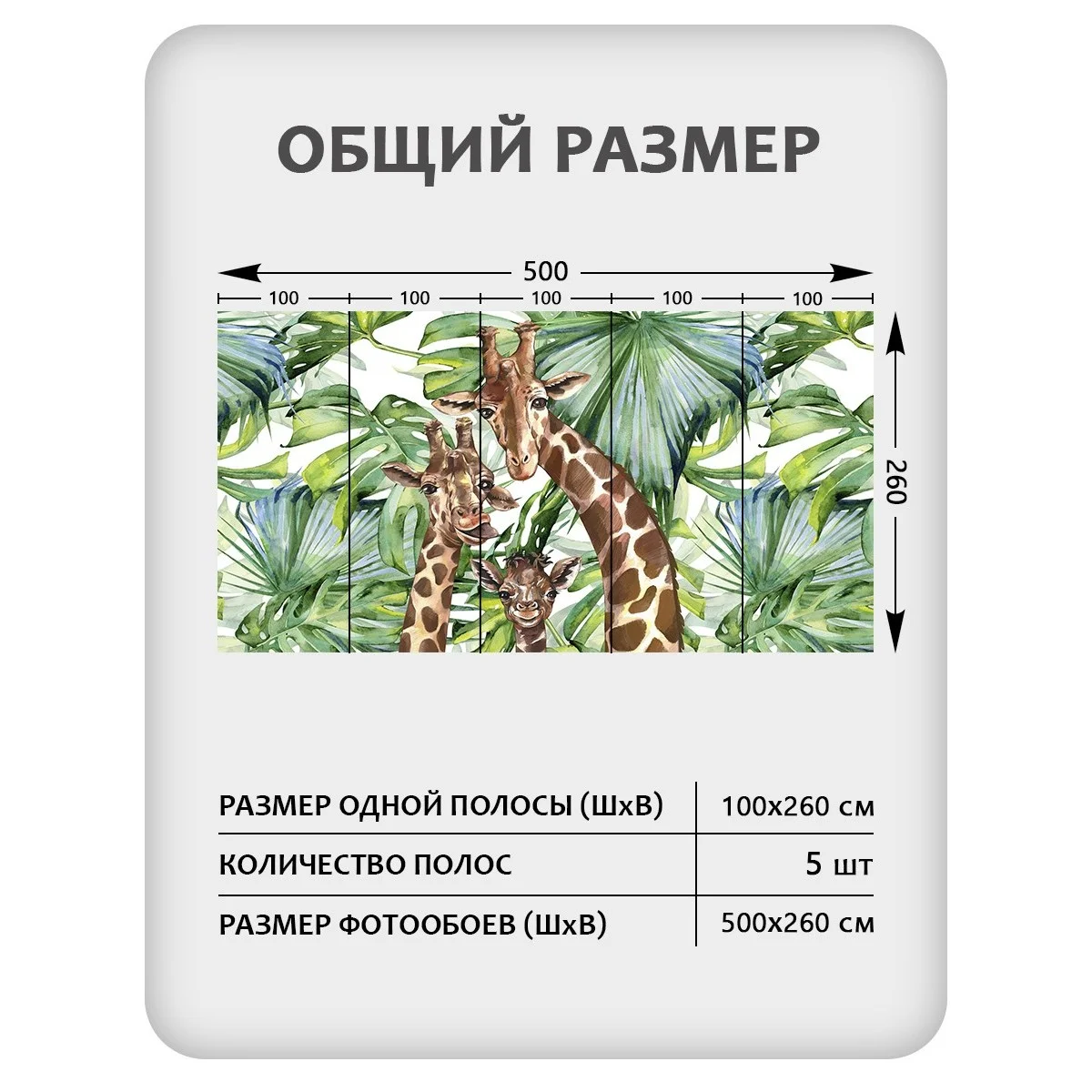 Фотообои рулонные Citydecor Веселая семейка 5 на флизелиновой основе 500x260 см