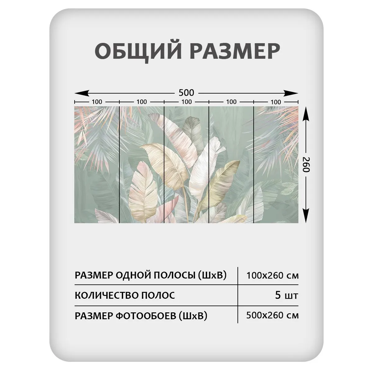 Фотообои рулонные Citydecor Знойные тропики 24 на флизелиновой основе 500x260 см