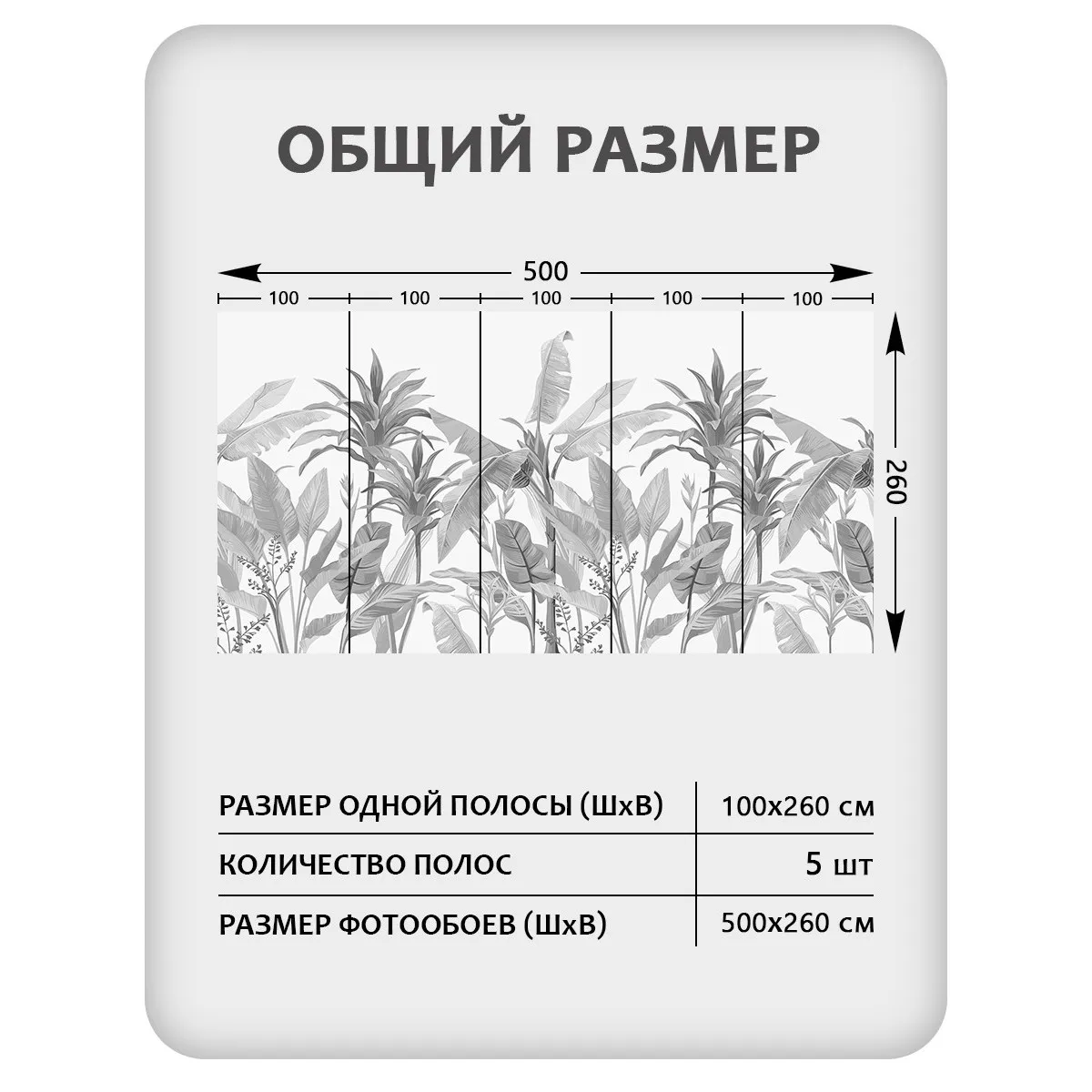 Фотообои рулонные Citydecor Знойные тропики 26 на флизелиновой основе 500x260 см