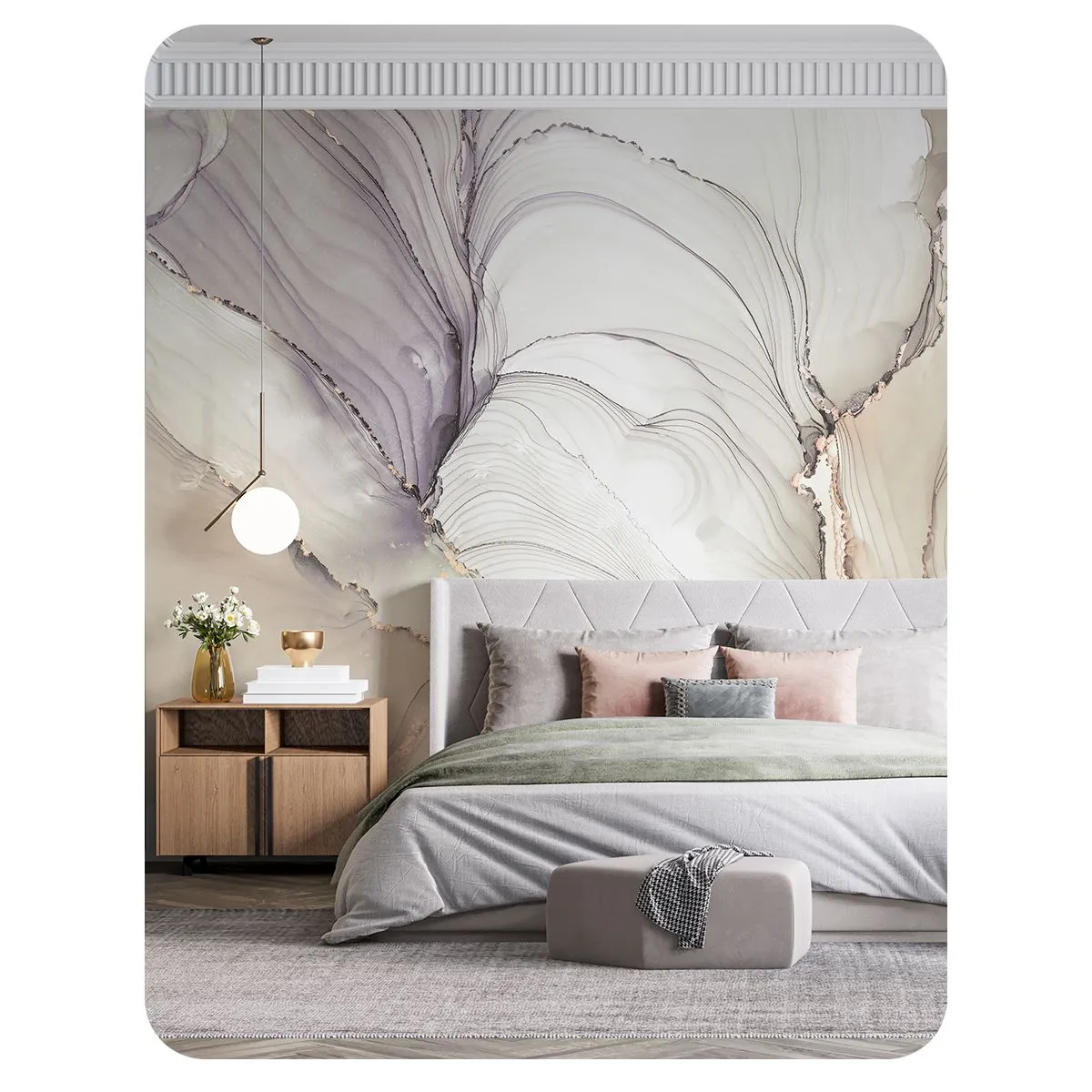Бесшовное панно Citydecor Флюид Арт 111 на флизелиновой основе 500x270 см