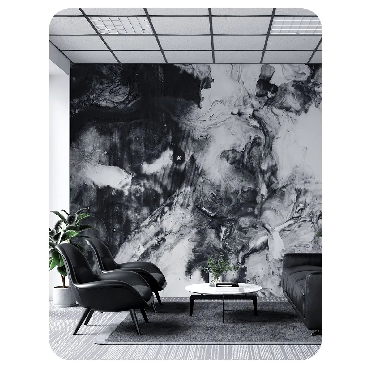 Бесшовное панно Citydecor Флюид Арт 114 на флизелиновой основе 500x270 см