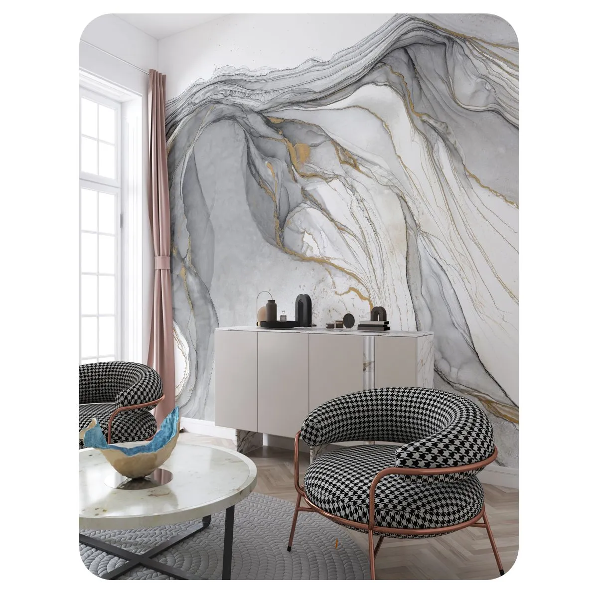 Бесшовное панно Citydecor Флюид Арт 118 на флизелиновой основе 500x270 см