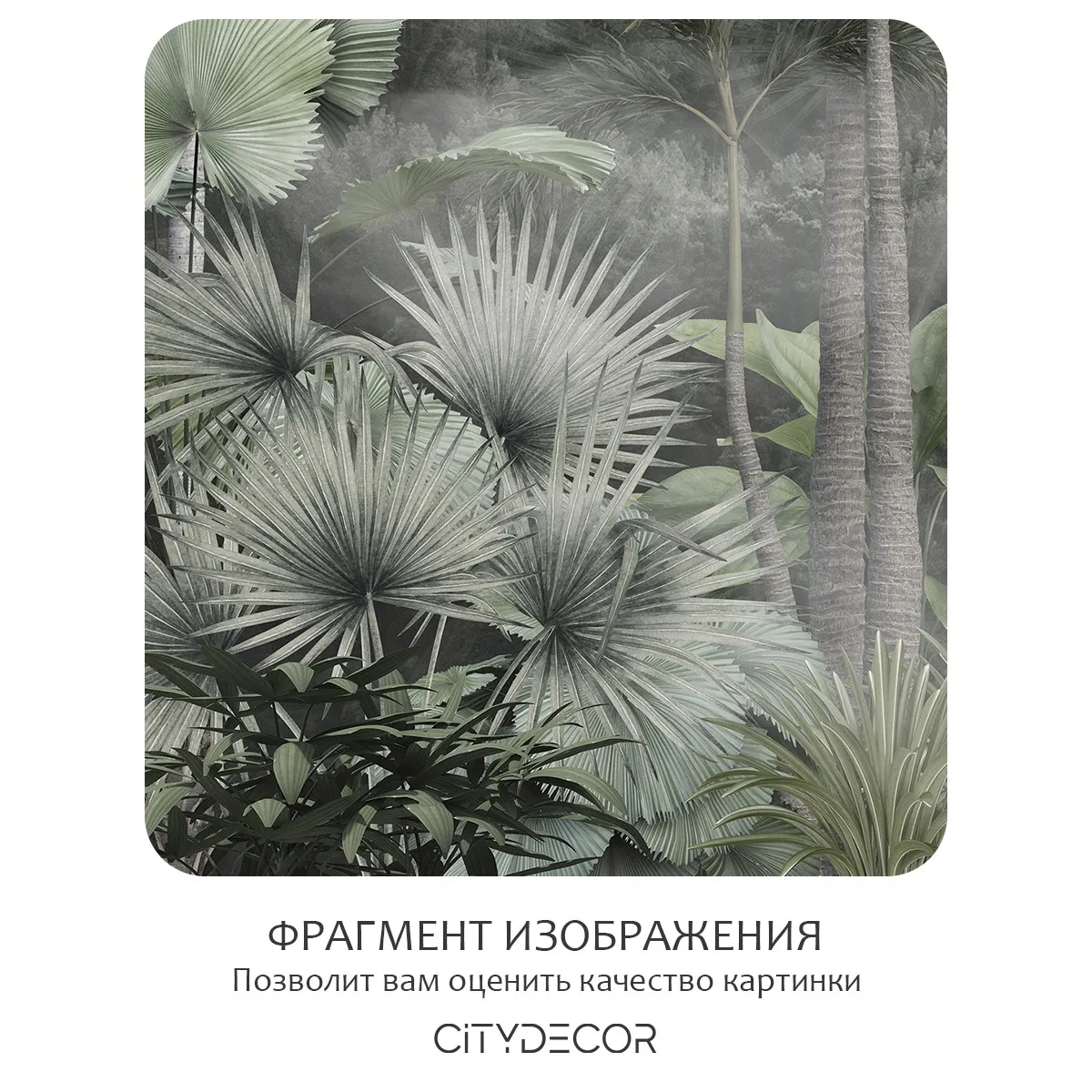 Бесшовное панно Citydecor Знойные тропики 32 на флизелиновой основе 500x270 см