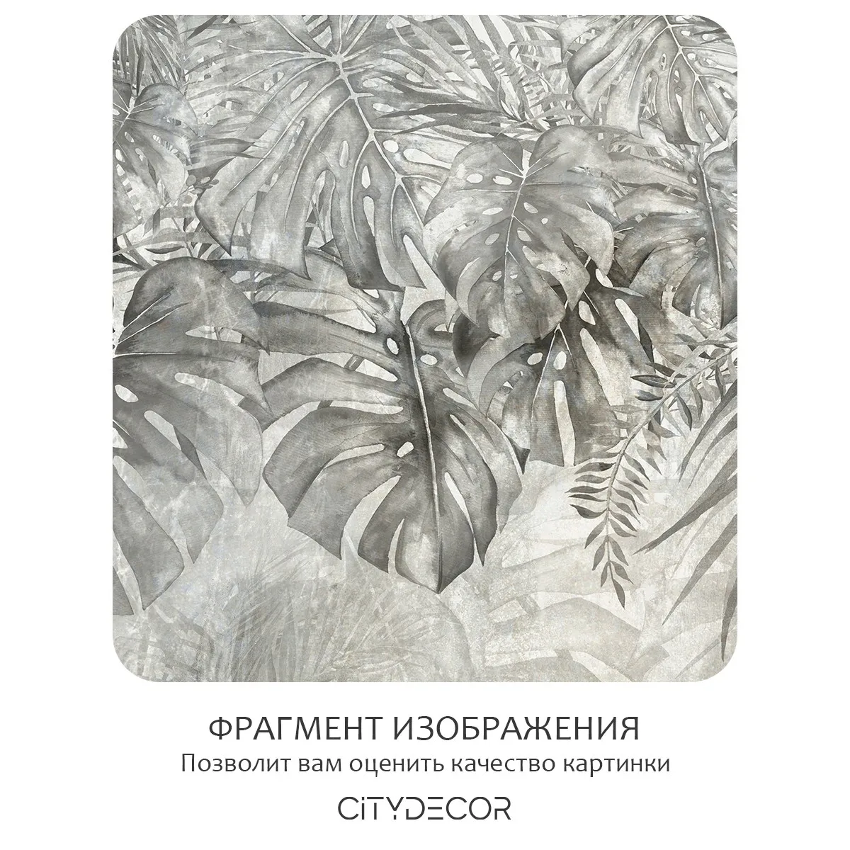 Бесшовное панно Citydecor Знойные тропики 34 на флизелиновой основе 500x270 см
