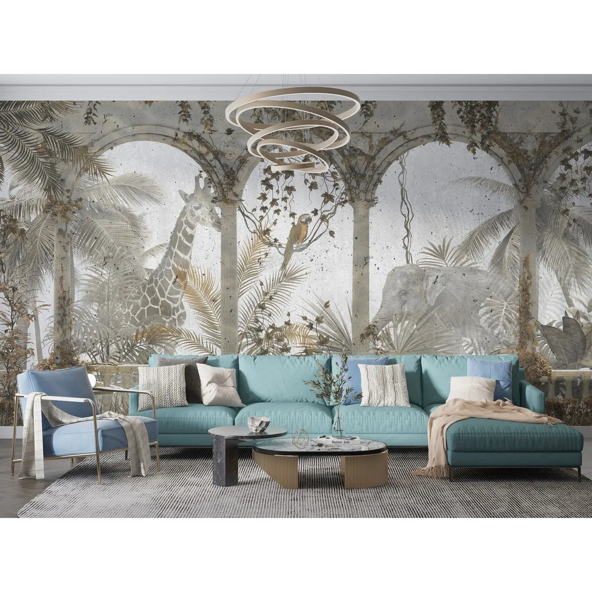 Бесшовное панно Citydecor Знойные тропики 35 на флизелиновой основе 500x270 см