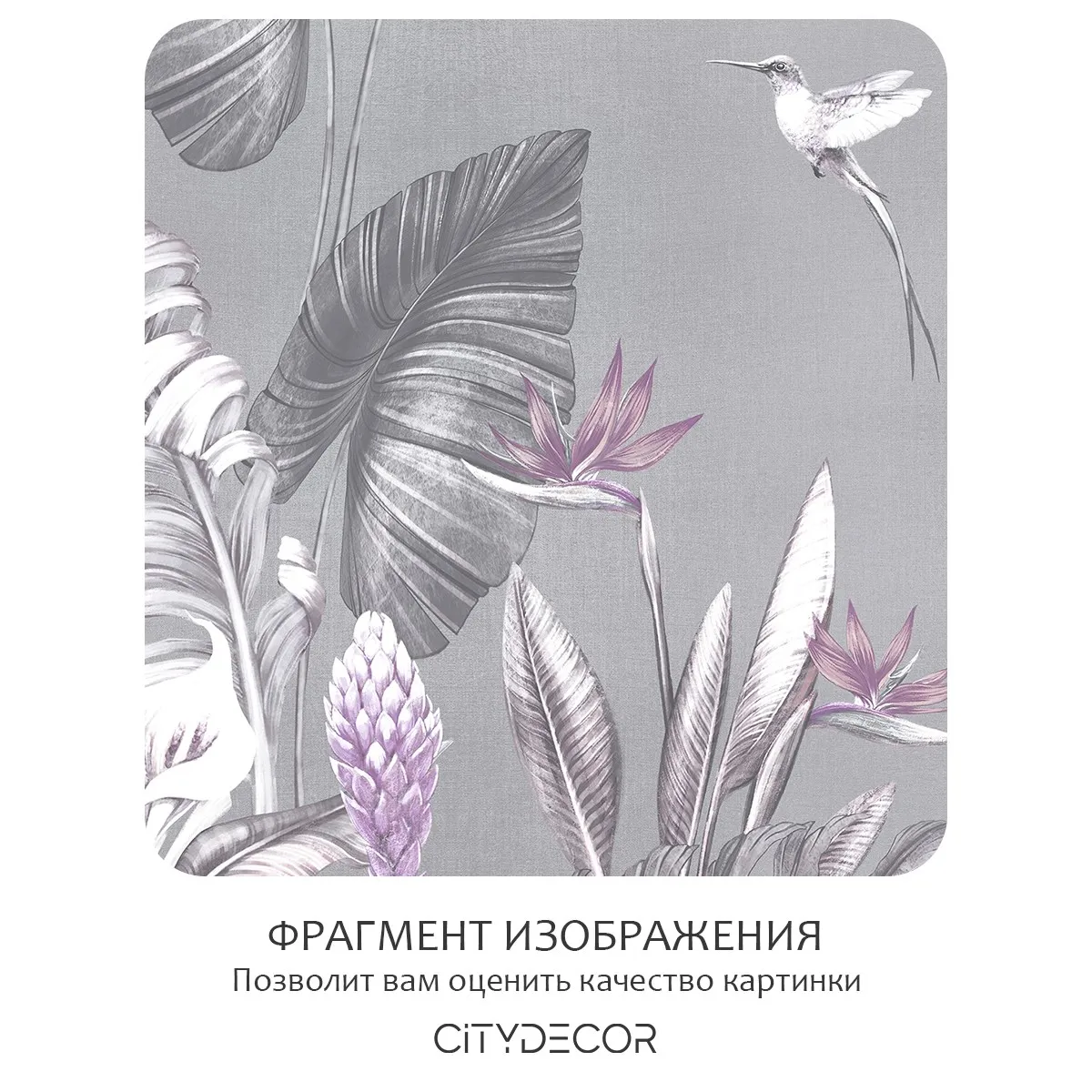 Бесшовное панно Citydecor Знойные тропики 38 на флизелиновой основе 500x270 см