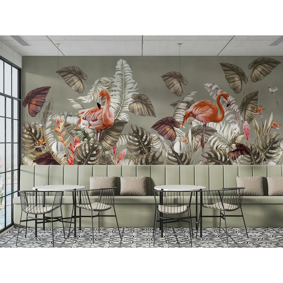 Бесшовное панно Citydecor Знойные тропики 42 на флизелиновой основе 500x270 см