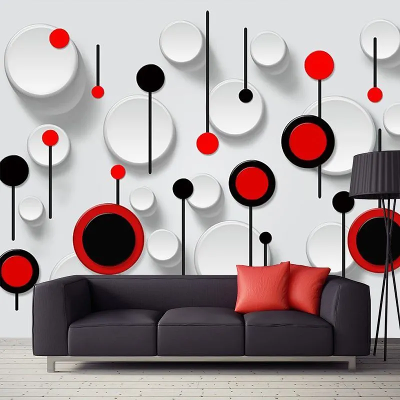 Фотообои рулонные Citydecor Абстракция с кругами на флизелиновой основе 300x254 см